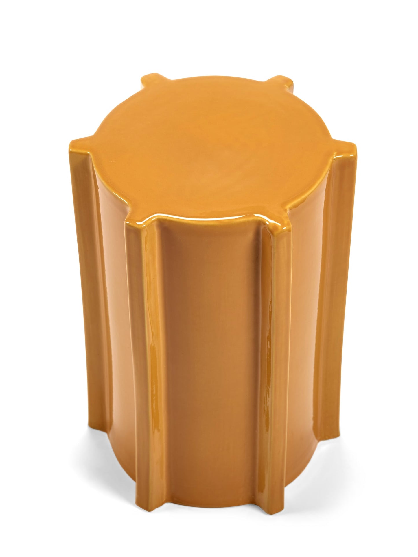 Pawn Geometrical side table, 45,4 cm, ochre
