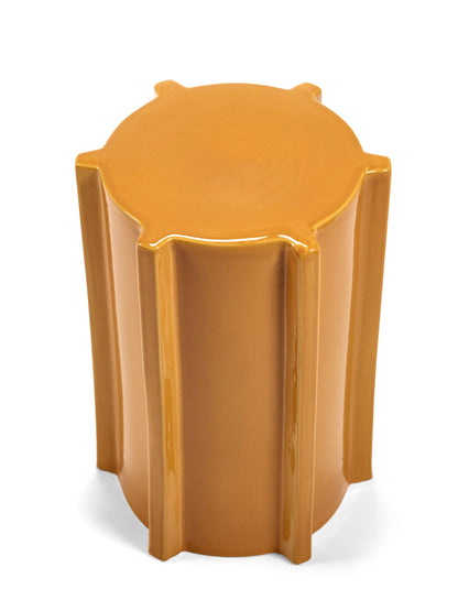 Pawn Geometrical side table, 45,4 cm, ochre