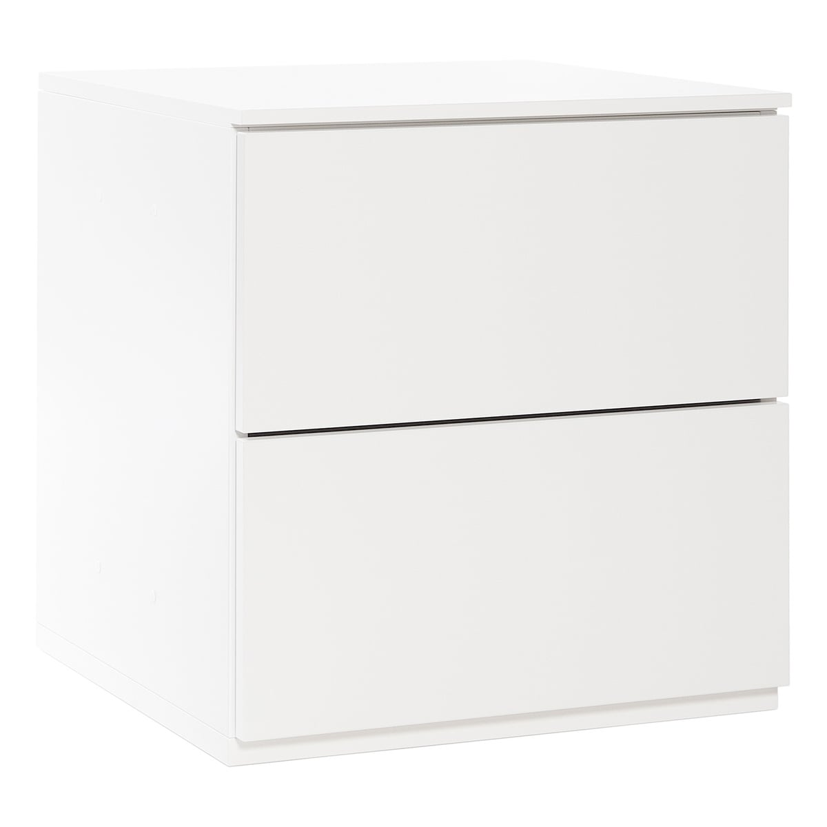 Fuuga nightstand with two drawers, white