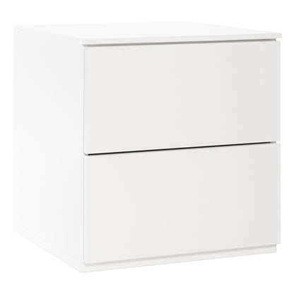 Fuuga nightstand with two drawers, white
