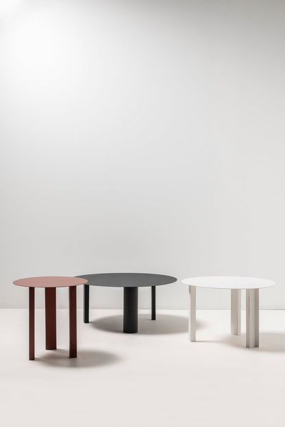 Metal Sculptures side table, S, red tubes