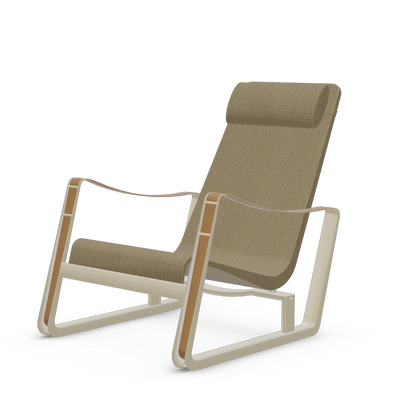 Cite Lounge Chair (Prouve Blanc Colombe (Ecru) powder-coated (smooth)) by Vitra