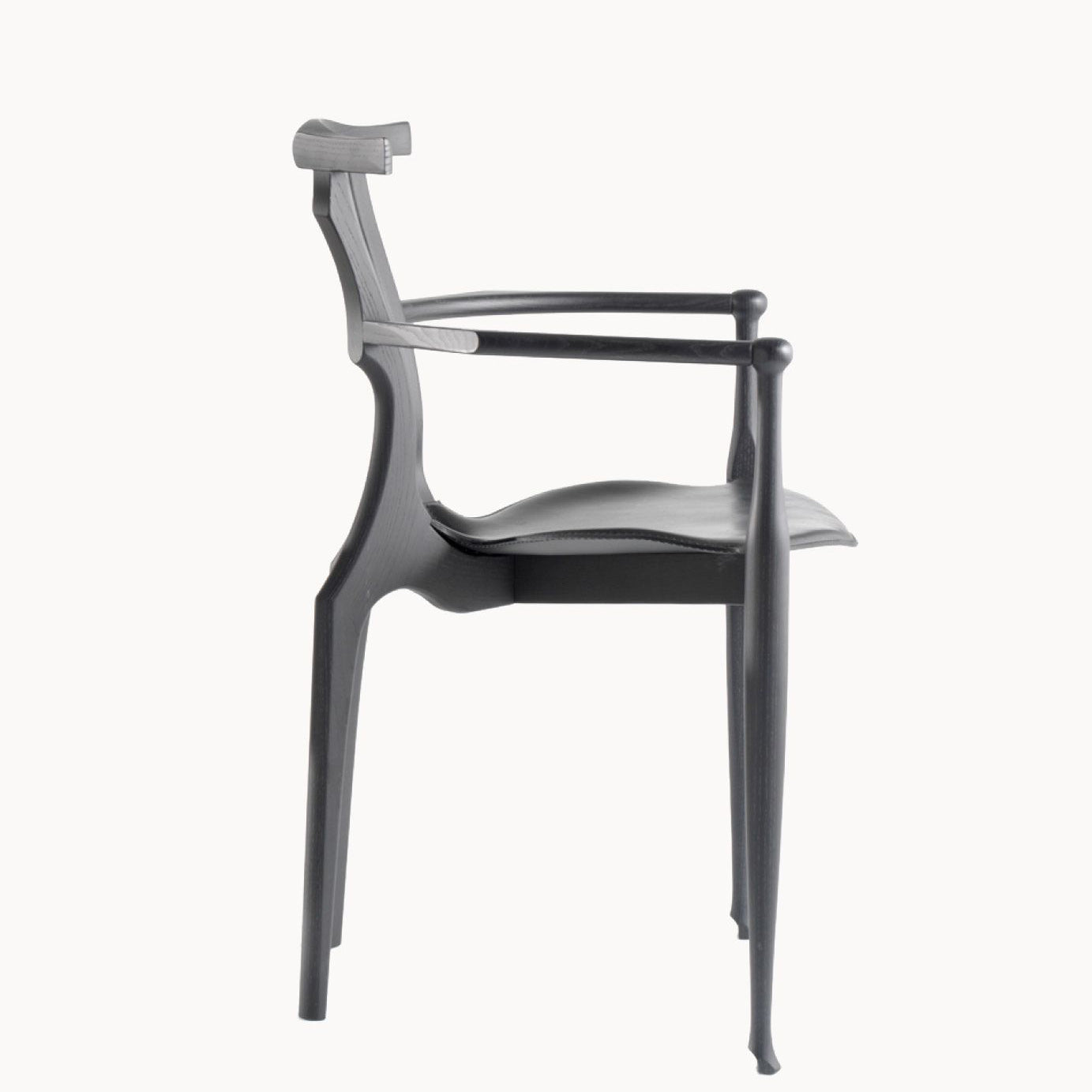 Stackable Ash Chair With Armrests Gaulino by Bd Barcelona Design #Black