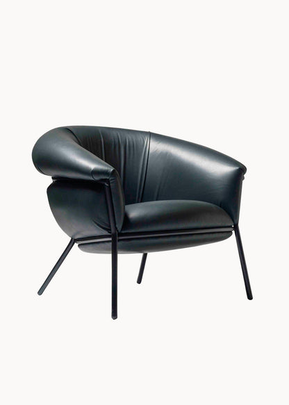 GRASSO - Upholstered armchair (Structure Color - Black RAL 9011)