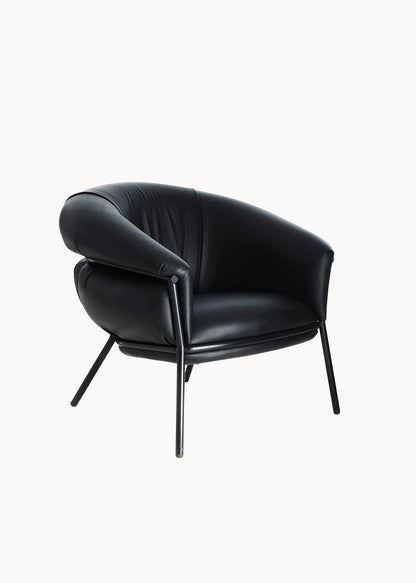 GRASSO - Upholstered armchair (Structure Color - Black RAL 9011)