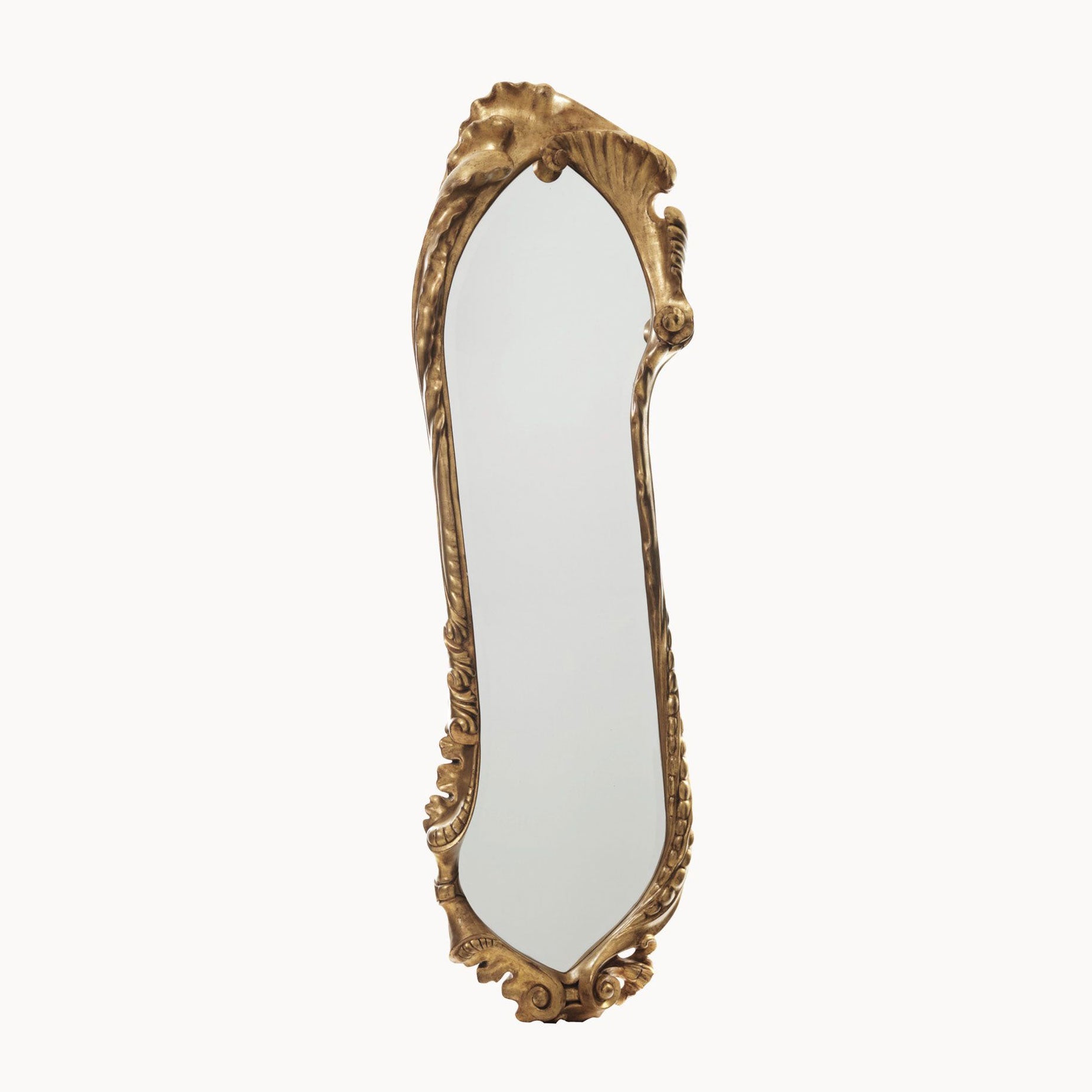 Wall-Mounted Mirror Calvet by Bd Barcelona Design #Covered in fine golden brass sheets