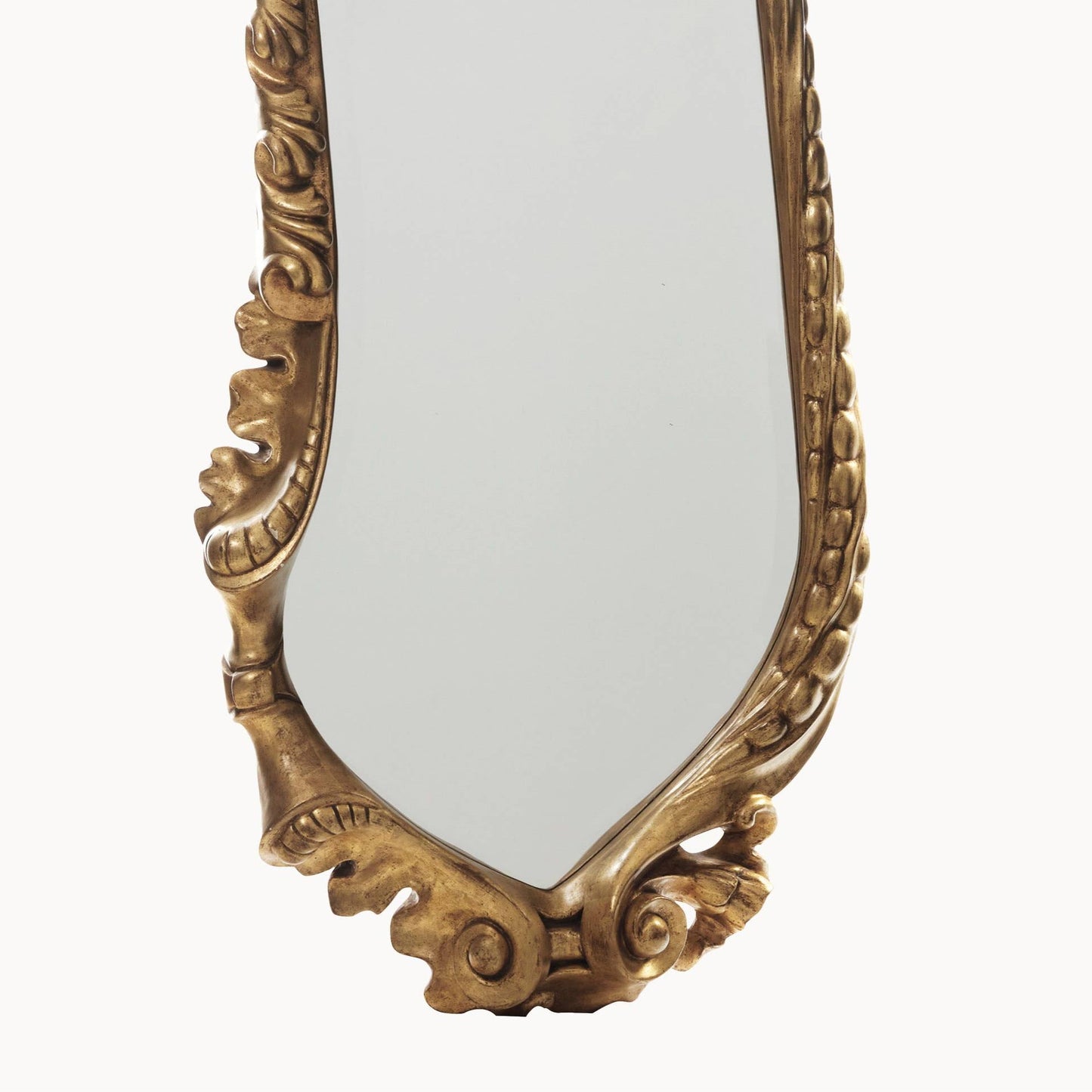 Wall-Mounted Mirror Calvet by Bd Barcelona Design #Covered in fine golden brass sheets