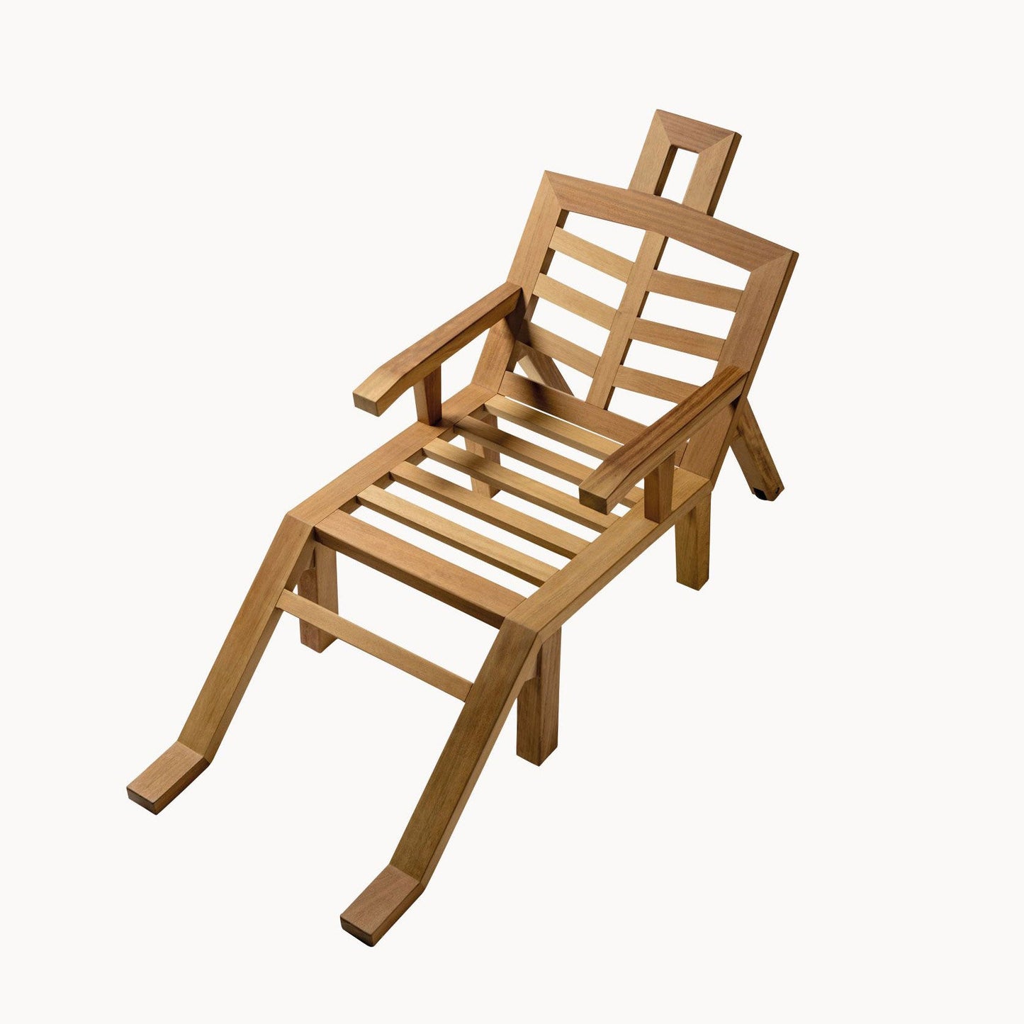Iroko Deck Chair With Armrests Portlligat by Bd Barcelona Design