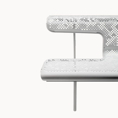Steel Bench With Back El Poeta by Bd Barcelona Design #Silver