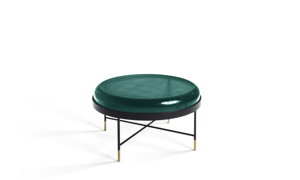 BILBOQUET COCKTAIL TABLE - Colored thick glass by Roche Bobois