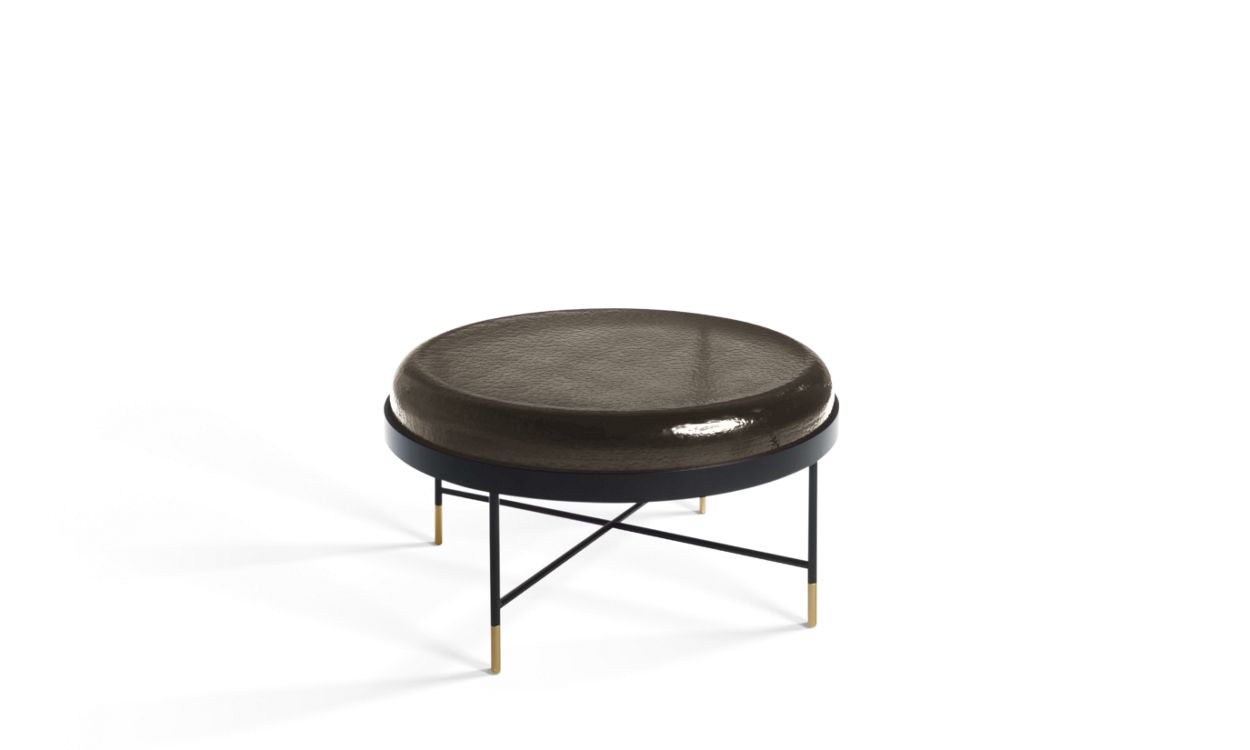 BILBOQUET COCKTAIL TABLE - Colored thick glass by Roche Bobois