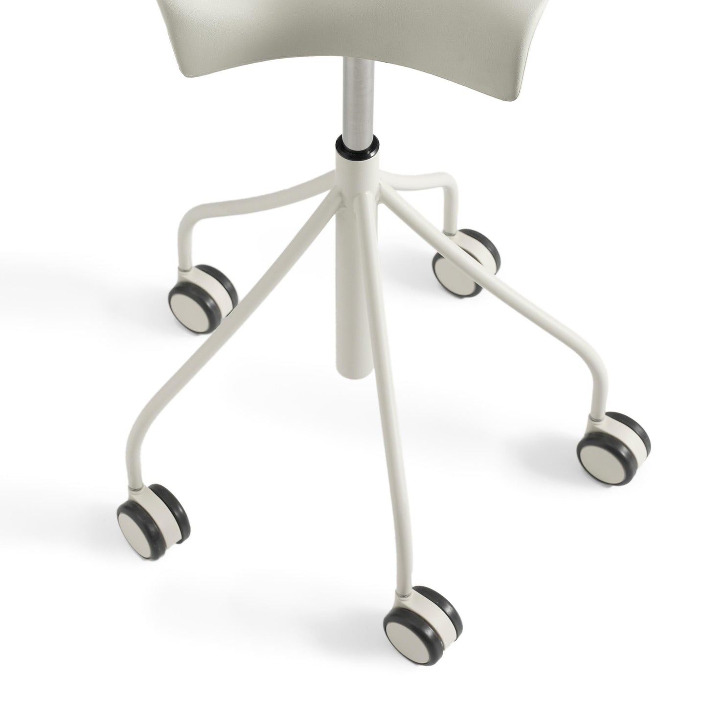 Trestle-Based Office Stool With Castors Binaria by Bd Barcelona Design #White