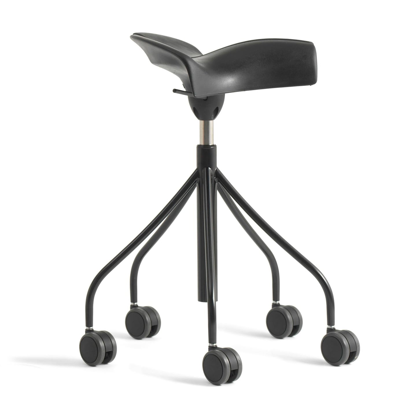 Trestle-Based Office Stool With Castors Binaria by Bd Barcelona Design #Black