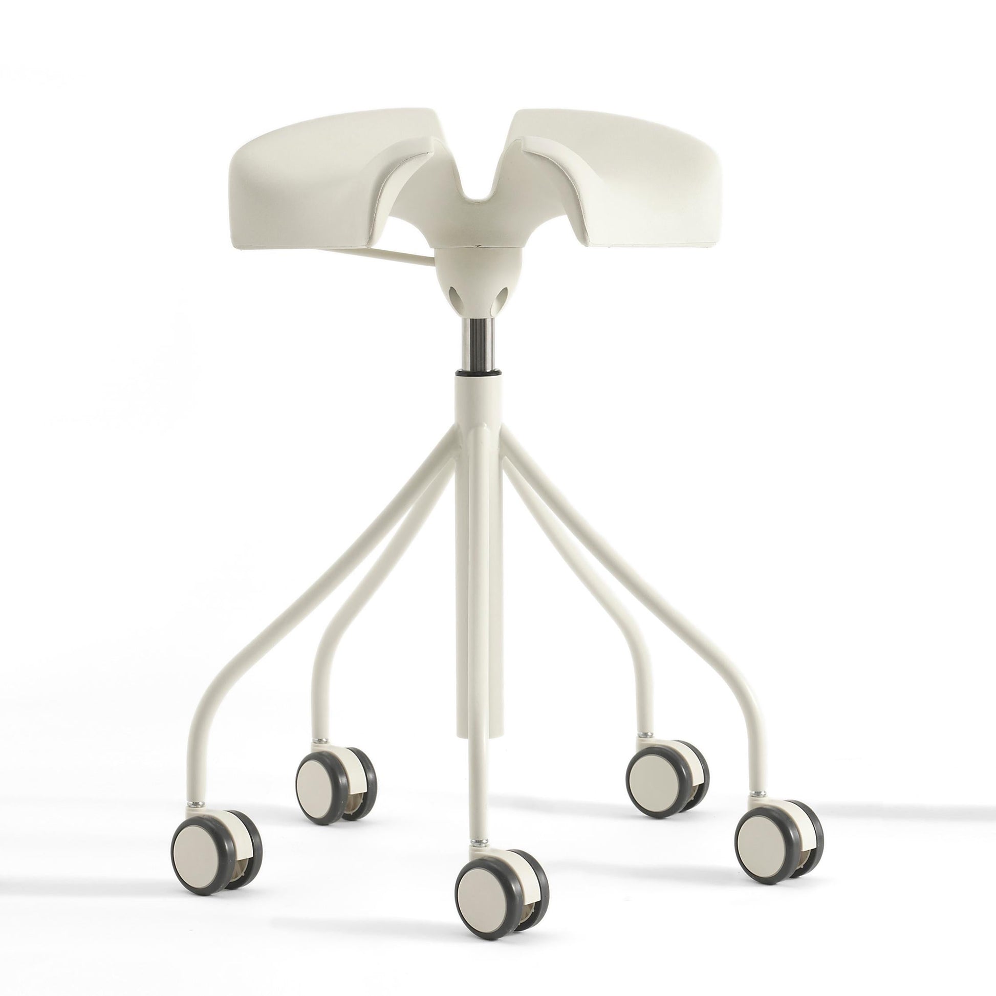 Trestle-Based Office Stool With Castors Binaria by Bd Barcelona Design #White