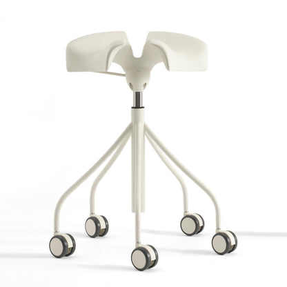 Trestle-Based Office Stool With Castors Binaria by Bd Barcelona Design #White