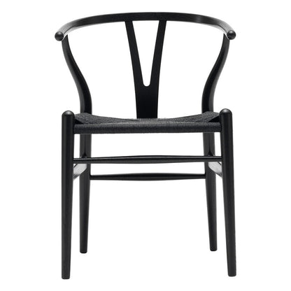 CH24 Wishbone chair by Carl Hansen & Søn #black beech - black cord #
