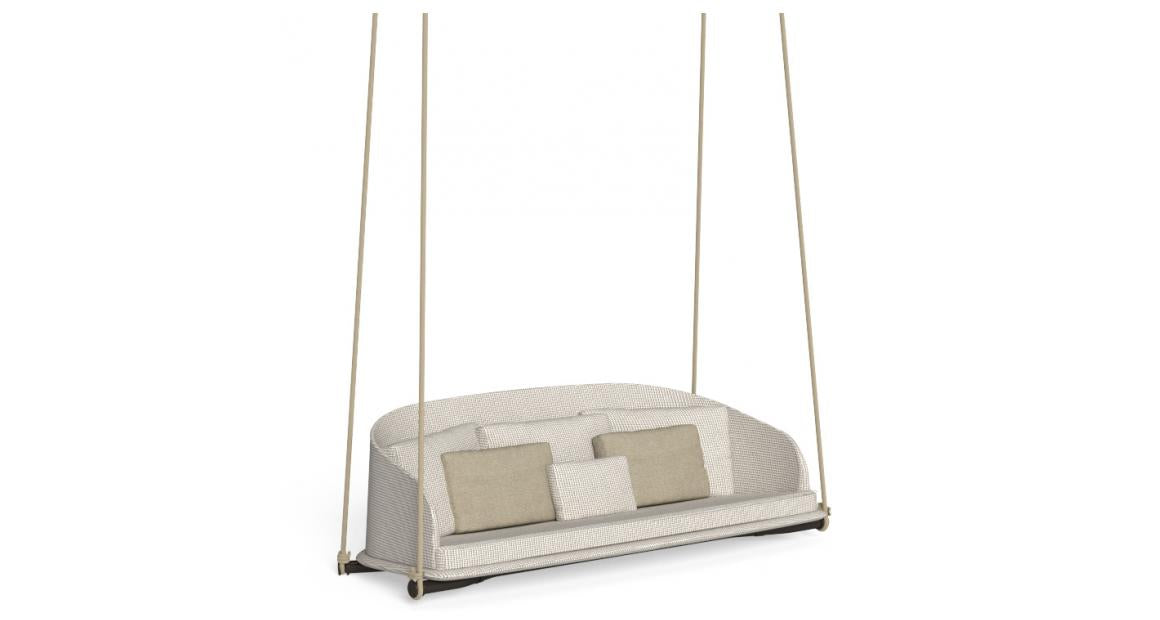 CLEOSOFT-WOOD - Fabric garden hanging chair by Talenti