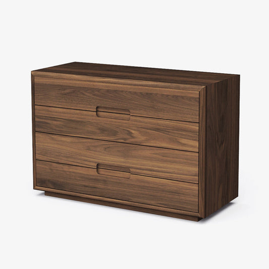 SOSPIRO - Solid wood chest of drawers with integrated handles.
