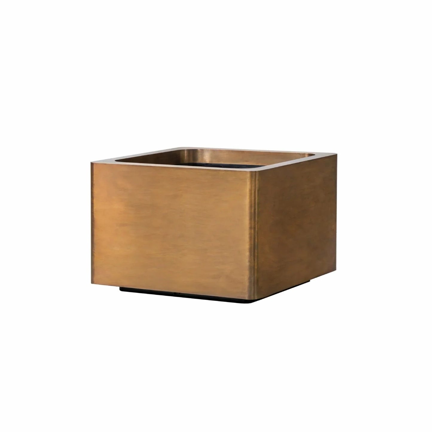 CUPRUM - Square brass cube planter.