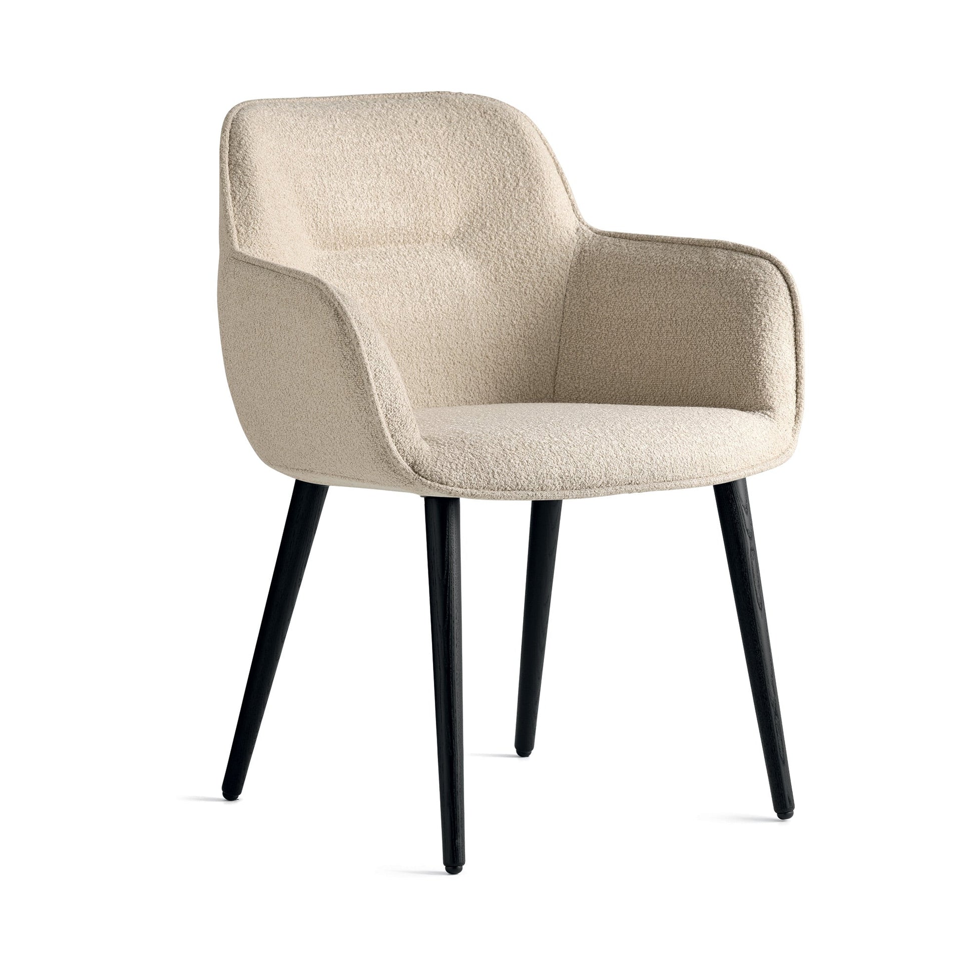 COCOON - Upholstered fabric chair with wooden legs (Request Info).