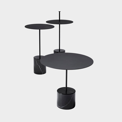 Calibre side table w. handle, high, black - Nero Marquina marble