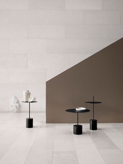 Calibre side table w. handle, high, black - Nero Marquina marble