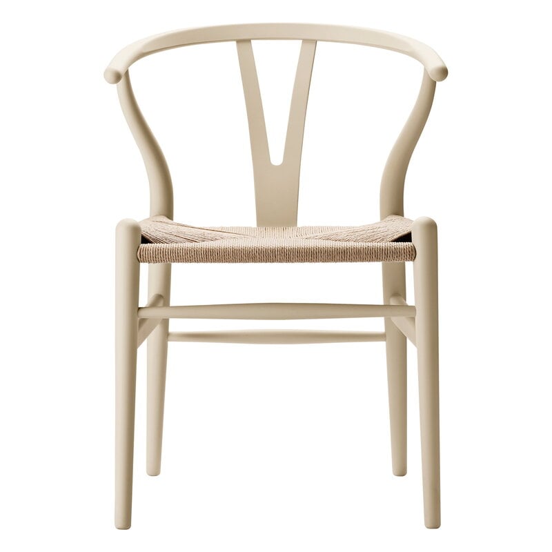 CH24 Wishbone chair by Carl Hansen & Søn #soft barley - natural cord #