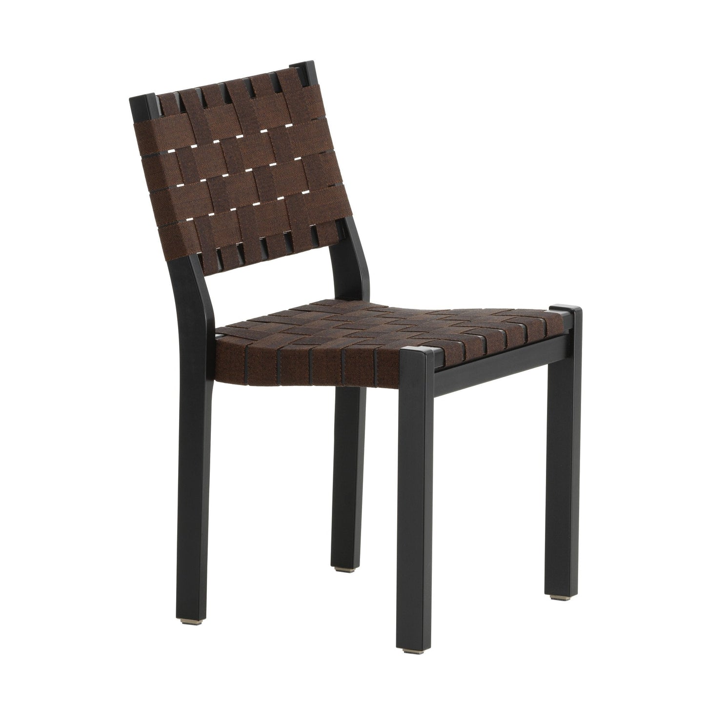 Artek Chair 611 — black lacquered/brown-black