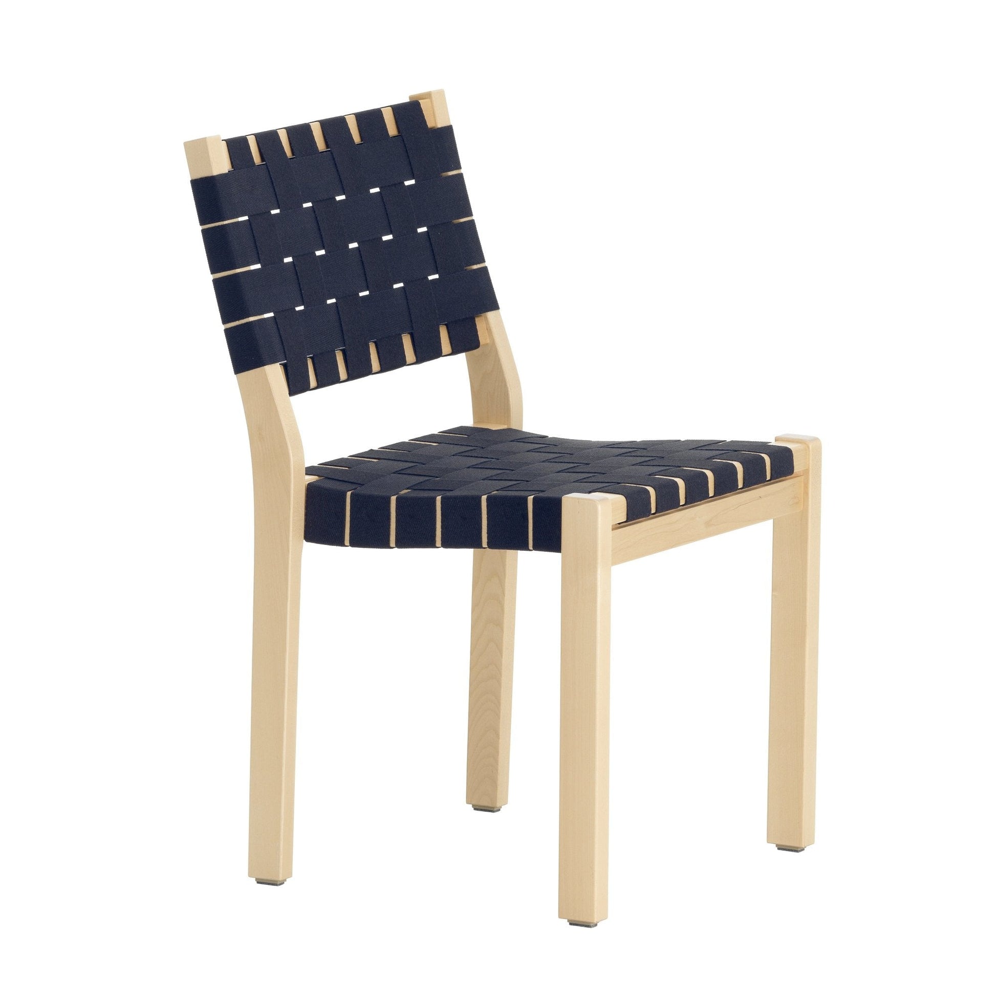 Artek Chair 611 — birch/blue-black