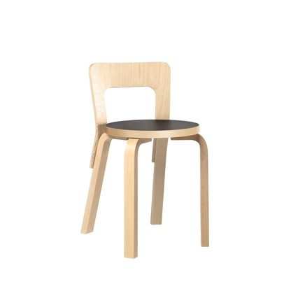 Artek Chair 65 — birch/black linoleum