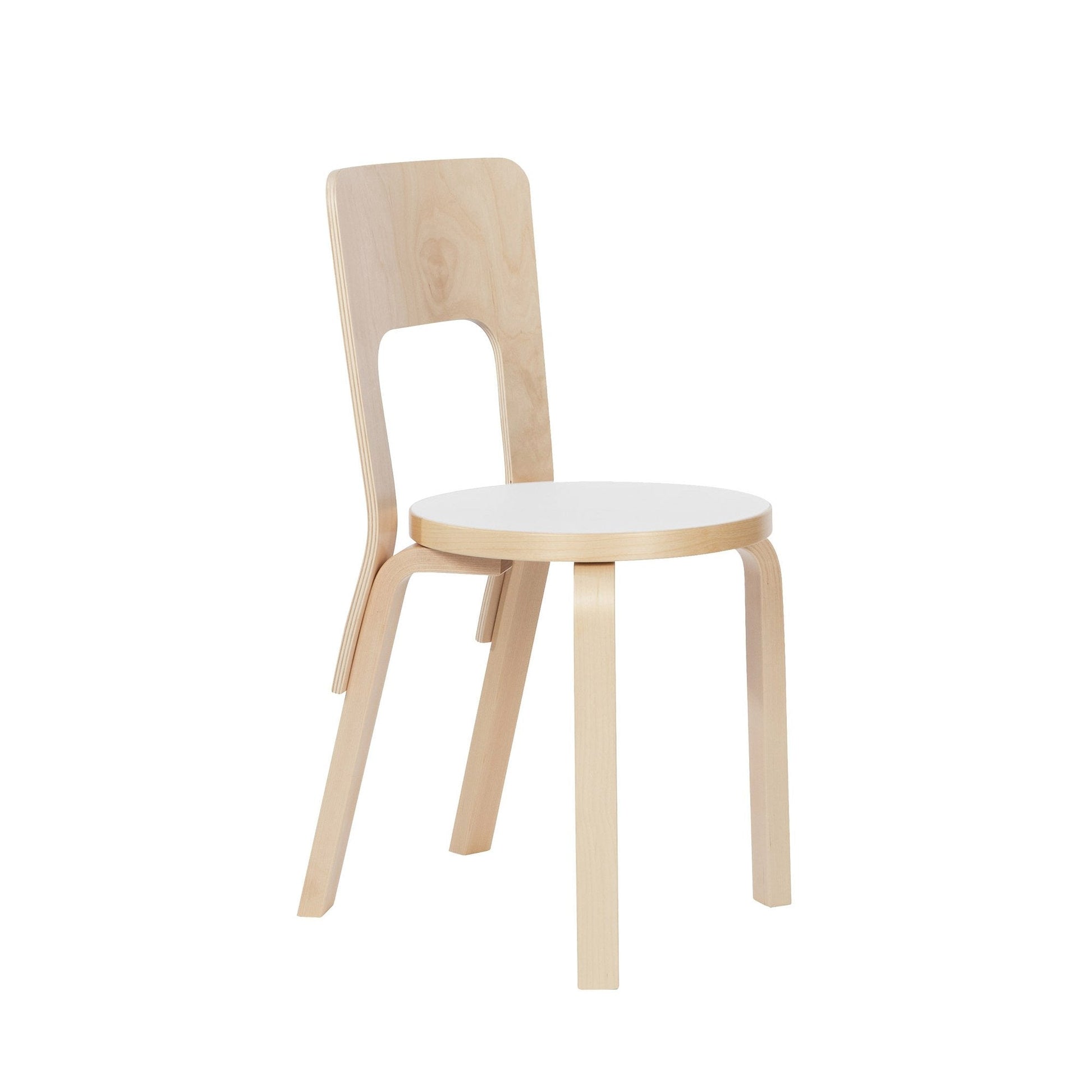Artek Chair 66 — birch/white laminate