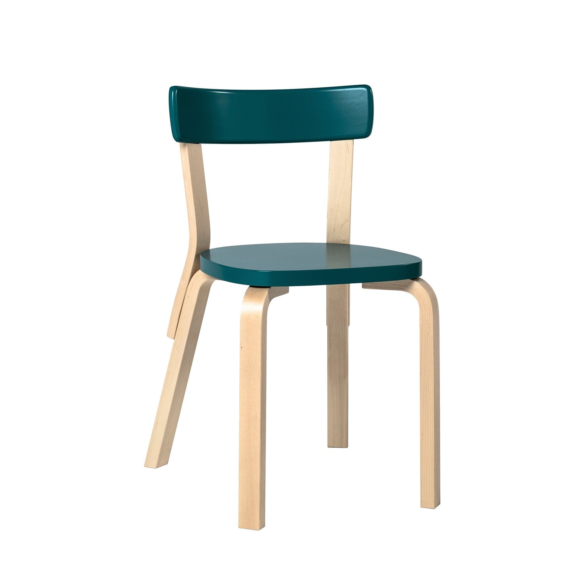 Artek Chair 69 — birch/lacquered petrol