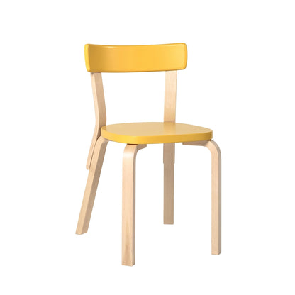 Artek Chair 69 — birch/lacquered yellow