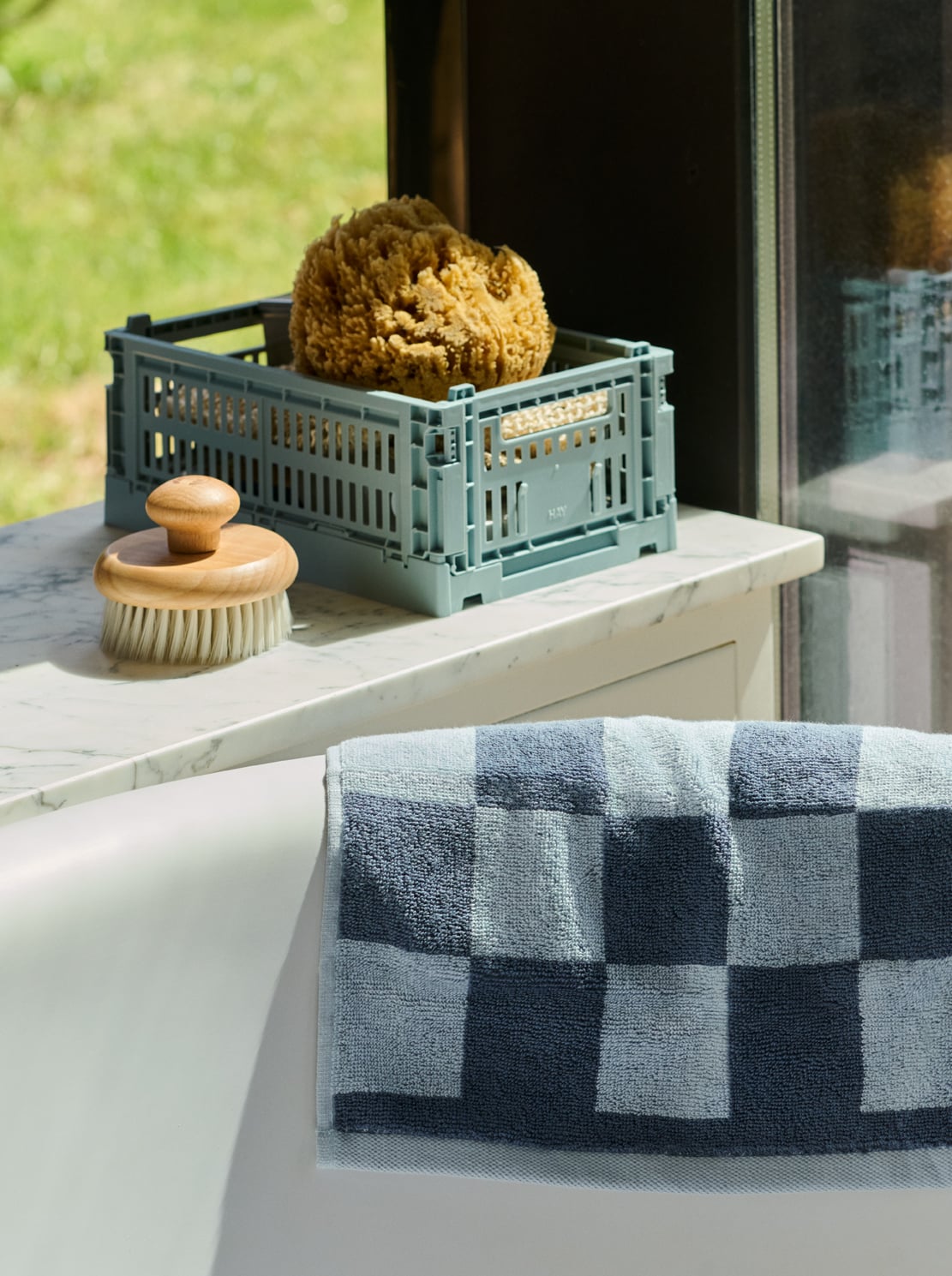 Colour Crate Mini, recycled plastic, 2 pcs, dusty blue