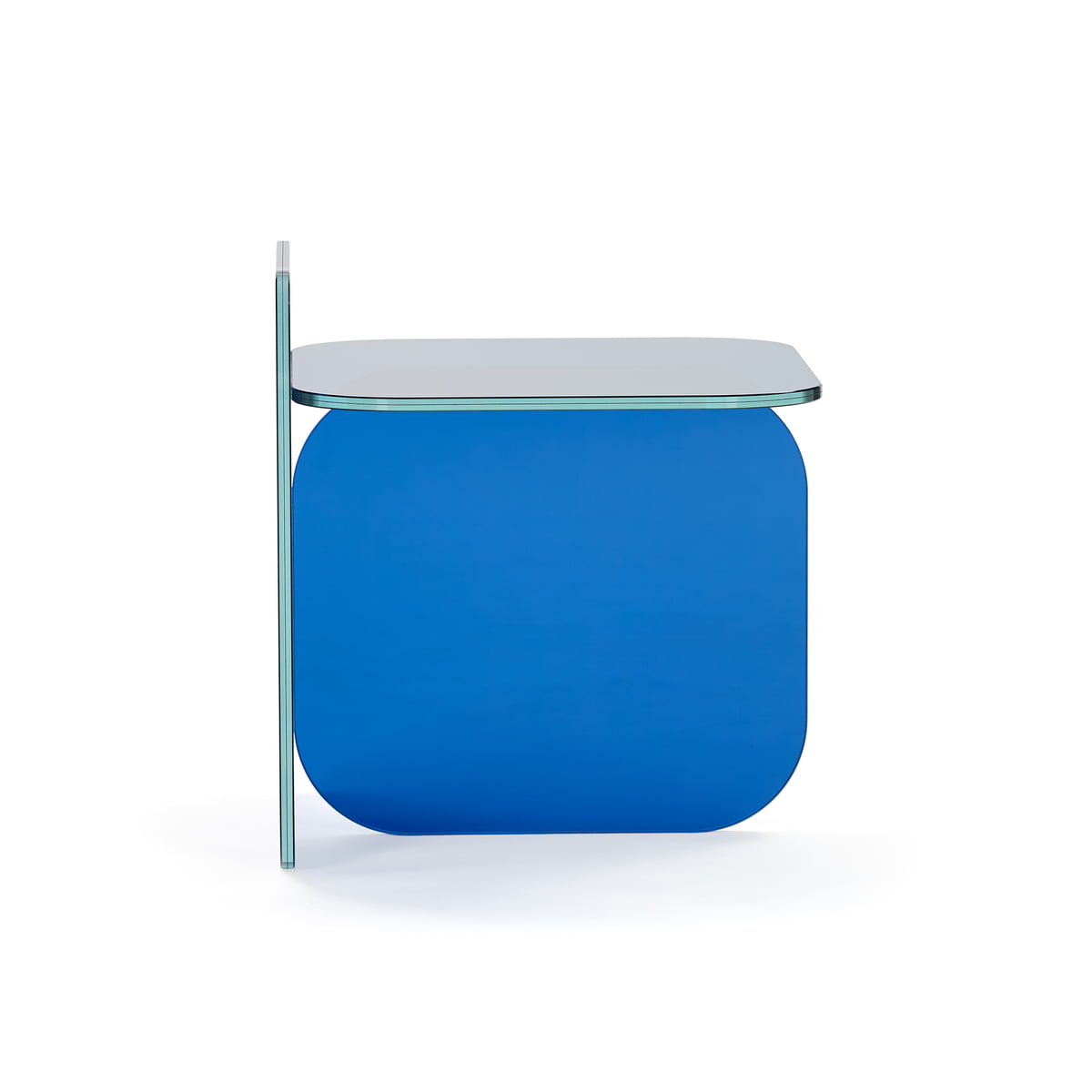 SOL - Rectangular glass side table.