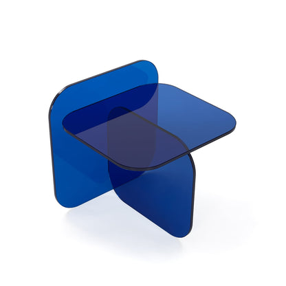 SOL - Rectangular glass side table.