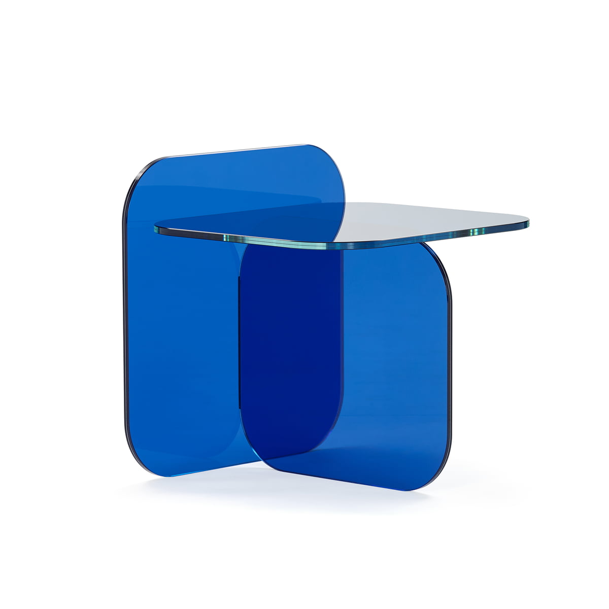 SOL - Rectangular glass side table.