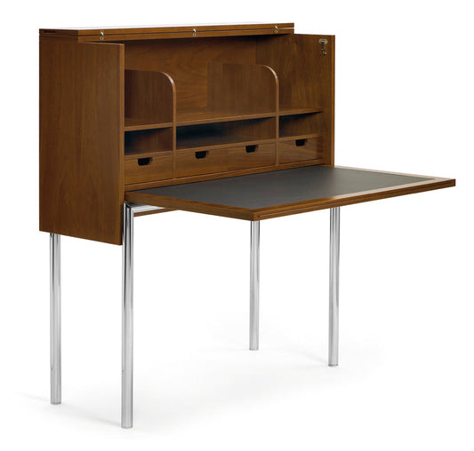 ORCUS HOME DESK - Steel and wood secretary desk with flap doors (Request Info).