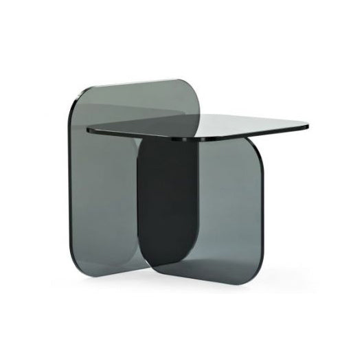 SOL - Rectangular glass side table.