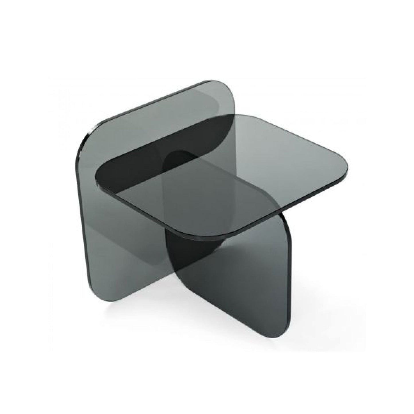 SOL - Rectangular glass side table.