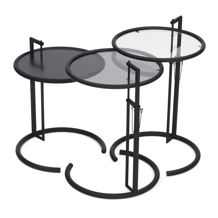 ADJUSTABLE TABLE E 1027 - Height-adjustable side table.