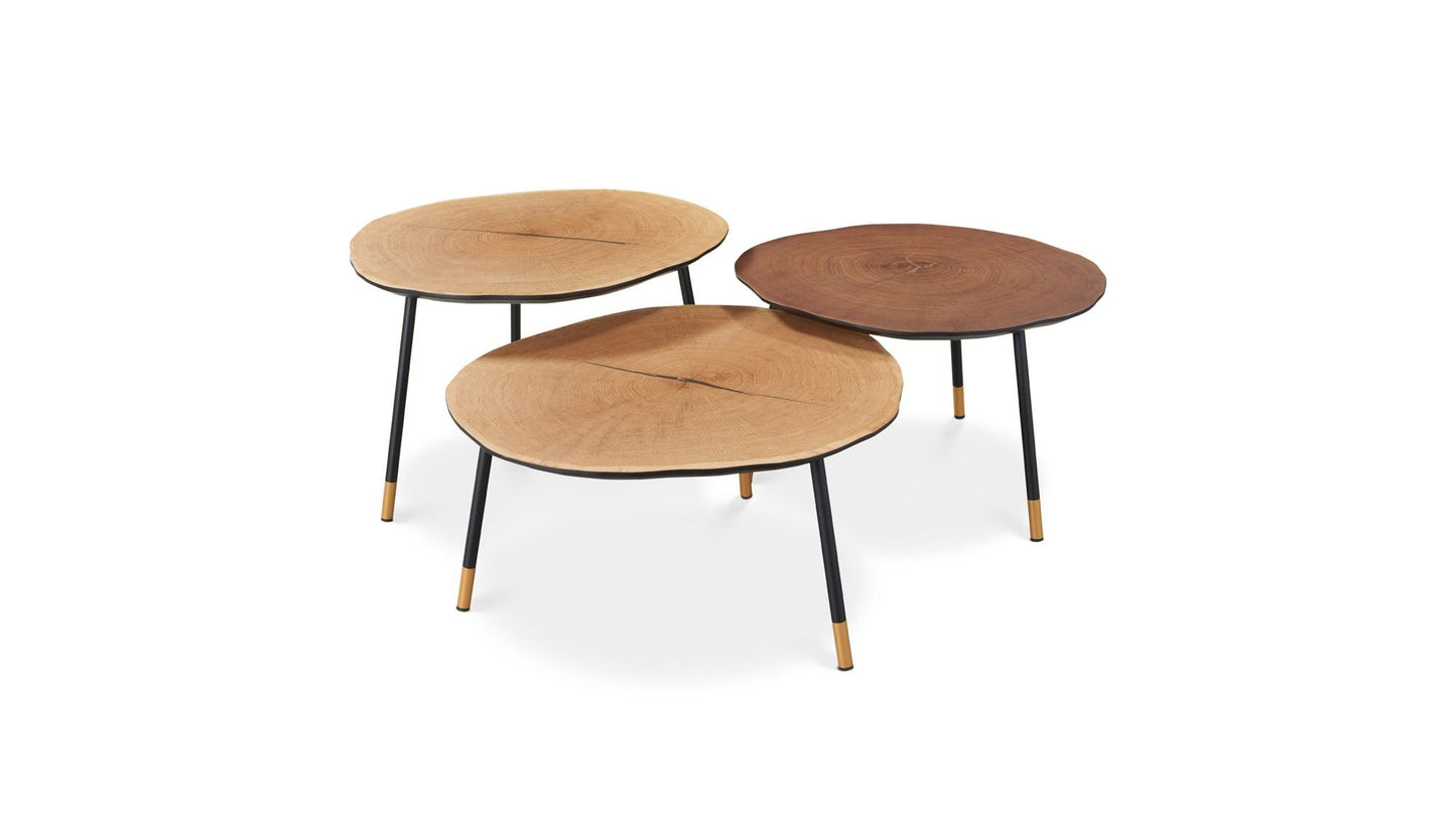 COEUR DE BOIS SET OF 3 TABLES by Roche Bobois