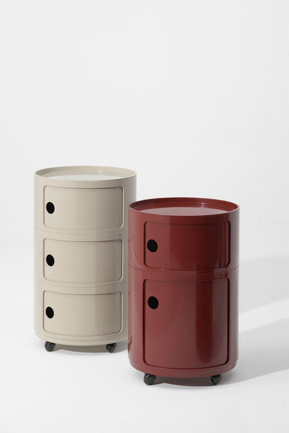 Componibili Big storage unit, 2 modules, burgundy