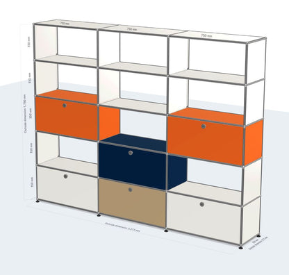 [Custom] 3x5 Module System (6 doors) [W(750+750+750)XD350xH(350+350+350+350+350)]