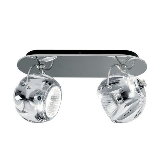 Fabbian Beluga Wall & Ceiling Light Double Clear