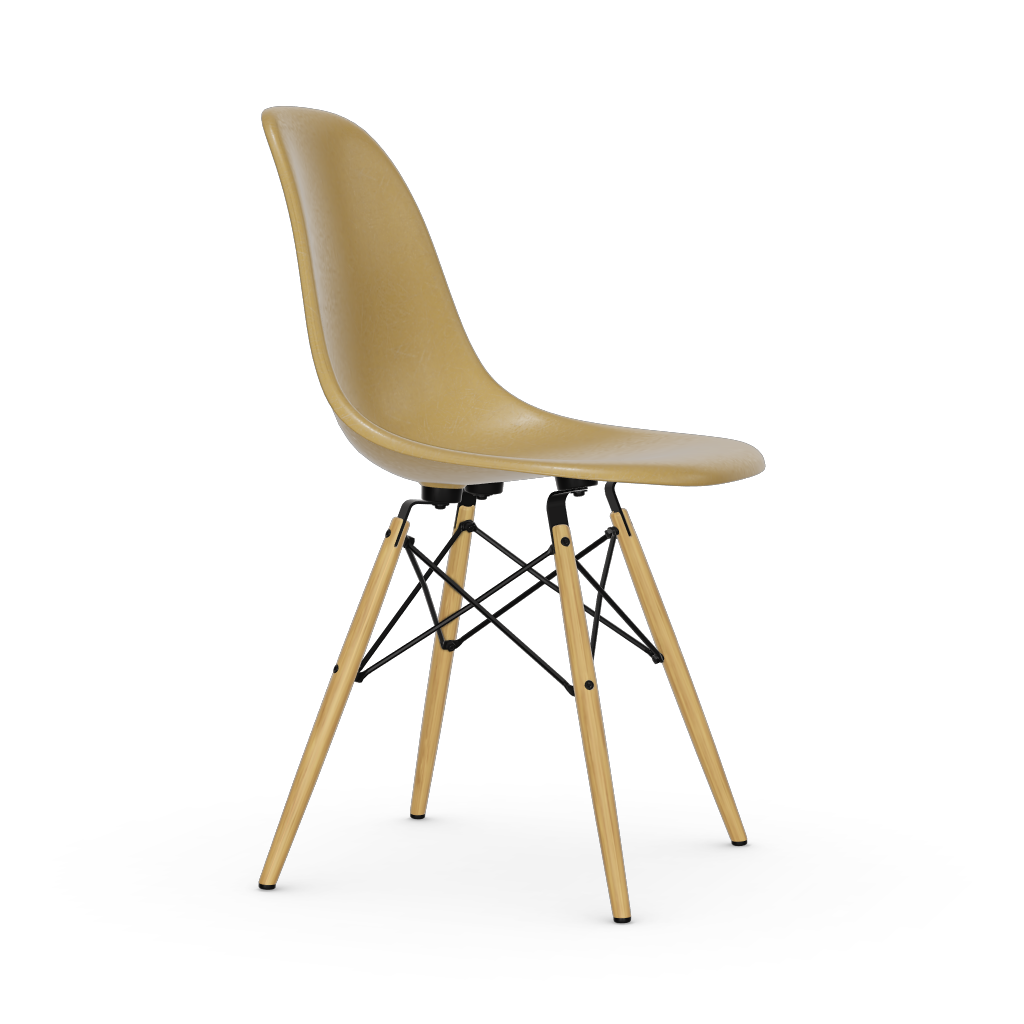 Eames Fiberglass Side Chair DSW (without upholstery).