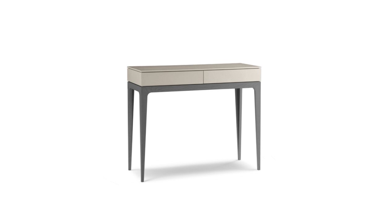 Devom Console Table by Roche Bobois #Matte Lacquer/Biscuit