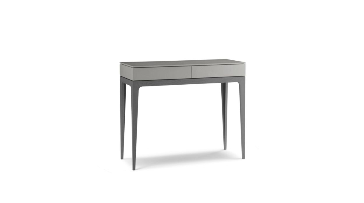 Devom Console Table by Roche Bobois #Matte Lacquer/Souris grey