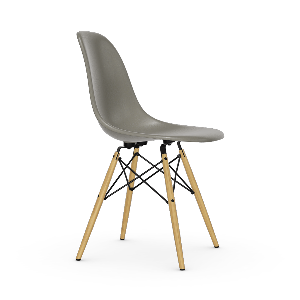 Eames Fiberglass Side Chair DSW (without upholstery).