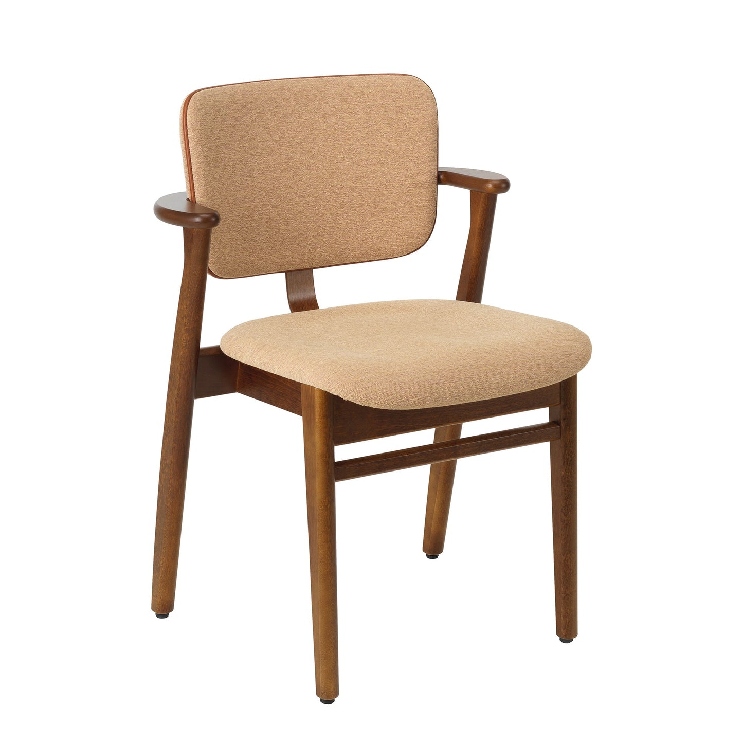 Artek Domus Chair, seat and back upholstered — walnut stained/Wow RE 6722/p. Cognac